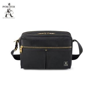 【PORTER INTERNATIONAL】NINE 2 FIVE輕量時尚斜背包-S(黑)