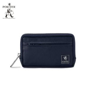 【PORTER INTERNATIONAL】MORI實用拉鍊零錢包(深藍)