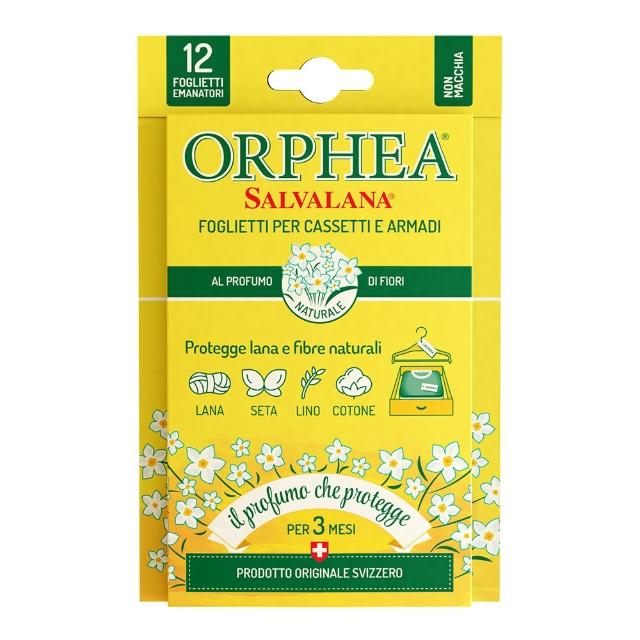 【ORPHEA 歐菲雅】書籤式衣物保護片 12片/盒(經典花香/薰衣草/原木/佛手柑)