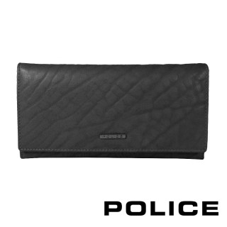 【POLICE】義大利潮牌 頂級小牛皮鈕扣翻蓋長夾(雷諾系列)