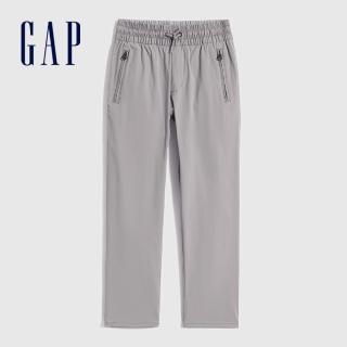 【GAP】男童 運動速乾吸濕長褲(733288-灰色)