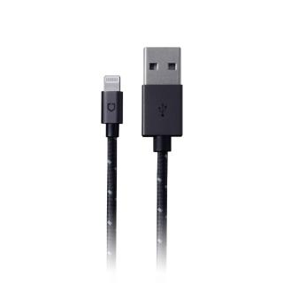 【RHINOSHIELD 犀牛盾】Lightning to USB-A 蘋果黑色編織傳輸充電線 (1.2公尺)
