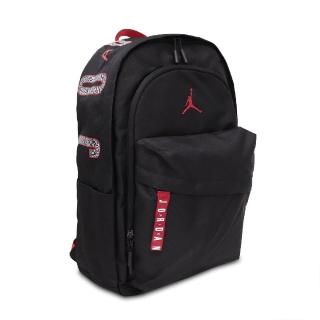 【NIKE 耐吉】後背包 Jordan Backpack 男女款 喬丹 飛人 上學 外出 雙肩背 黑 紅(JD2133032GS-001)