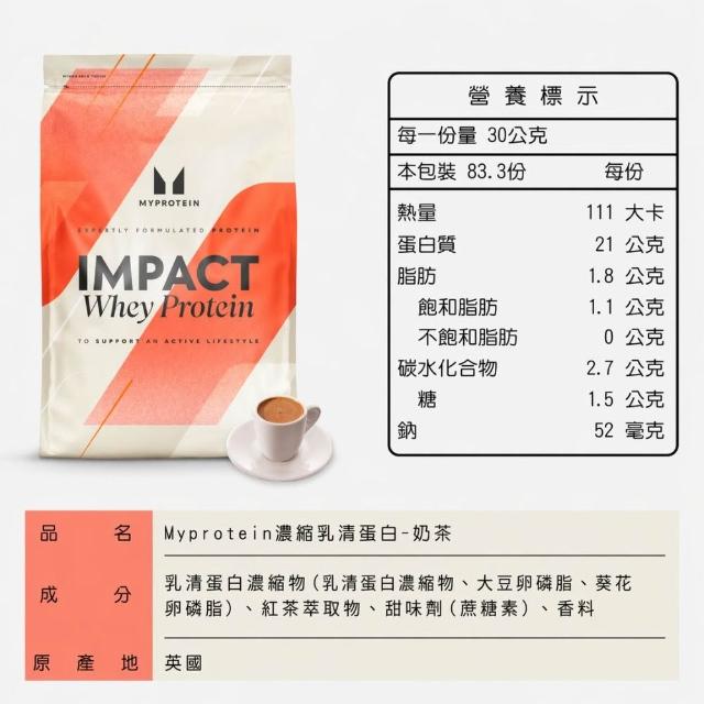 【MYPROTEIN】濃縮乳清蛋白2.5KG(多口味可選)