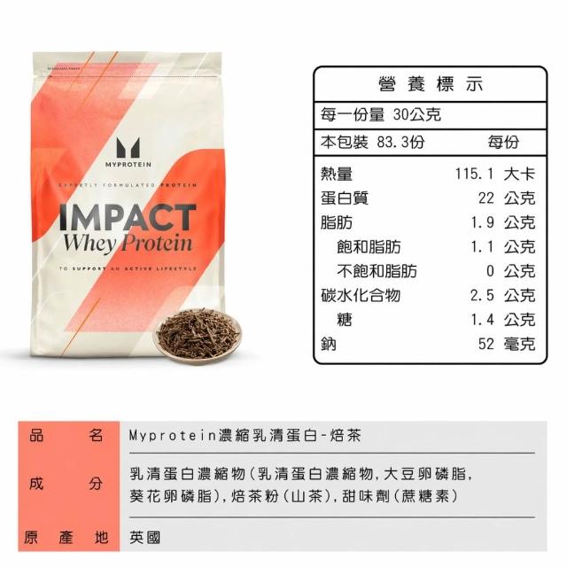 【MYPROTEIN】濃縮乳清蛋白2.5KG(多口味可選)