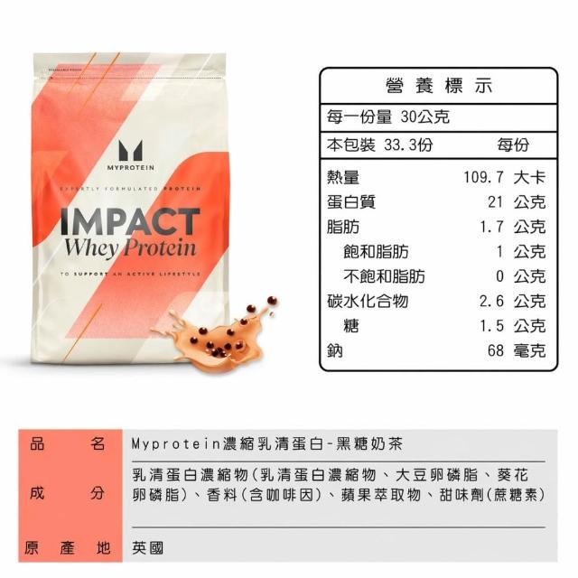 【MYPROTEIN】濃縮乳清蛋白1KG(多口味可選)