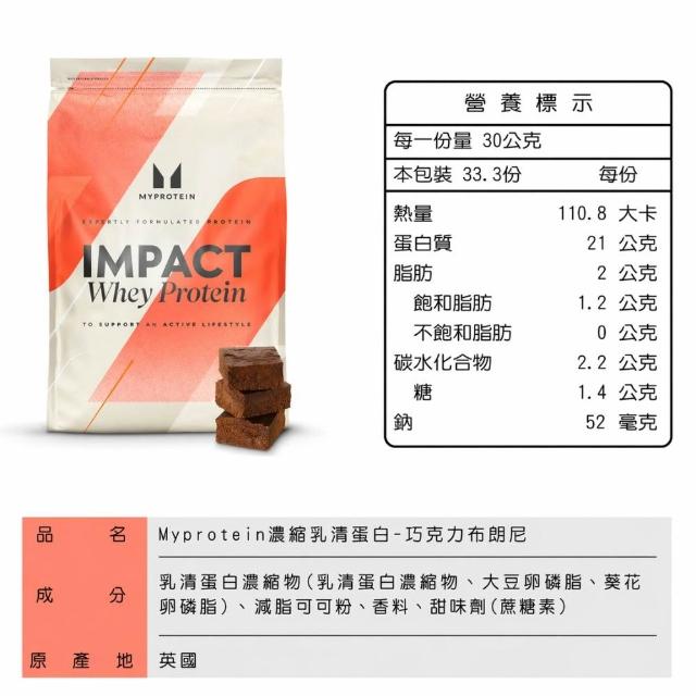 【MYPROTEIN】濃縮乳清蛋白1KG(多口味可選)
