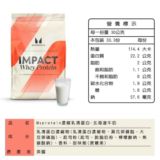 【MYPROTEIN】濃縮乳清蛋白1KG(多口味可選)