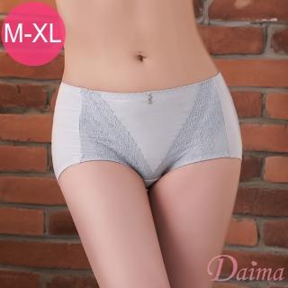 【Daima 黛瑪】極萃環保咖啡紗M-XL除臭速乾包臀蕾絲內褲(灰色)