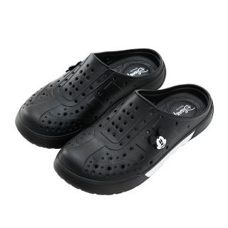 【Disney 迪士尼】迪士尼女鞋 米奇 立體造型輕量防水洞洞休閒鞋-黑(MIT台灣在地工廠製造)