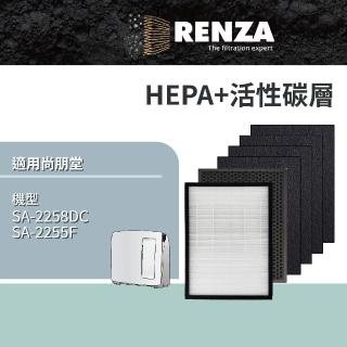 【RENZA】濾網適用 尚朋堂 SA-2258DC/SA-2255F 專用濾網超值包(一年份超值裝)