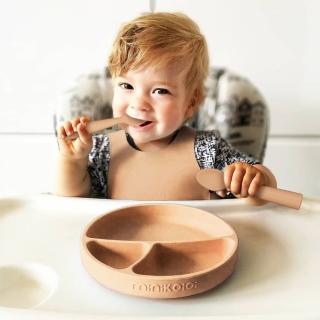 9264616 OL 【minikoioi】土耳其製 副食品全能矽膠兒童吸盤餐具組 - 多色可選(湯匙 圍兜 餐盤 碗 彌月禮)
