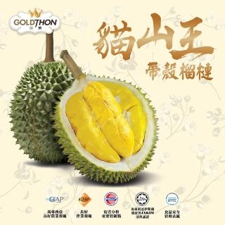 【Gold Thon】馬來西亞液態氮貓山王帶殼榴槤A果1.5~1.8KG*6顆(液態氮帶殼貓山王禮盒裝6顆)