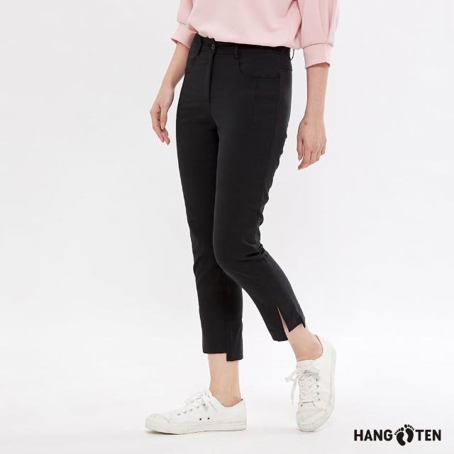 【Hang Ten】男裝-斜紋布修身/防皺直筒基本款長褲(多款選)