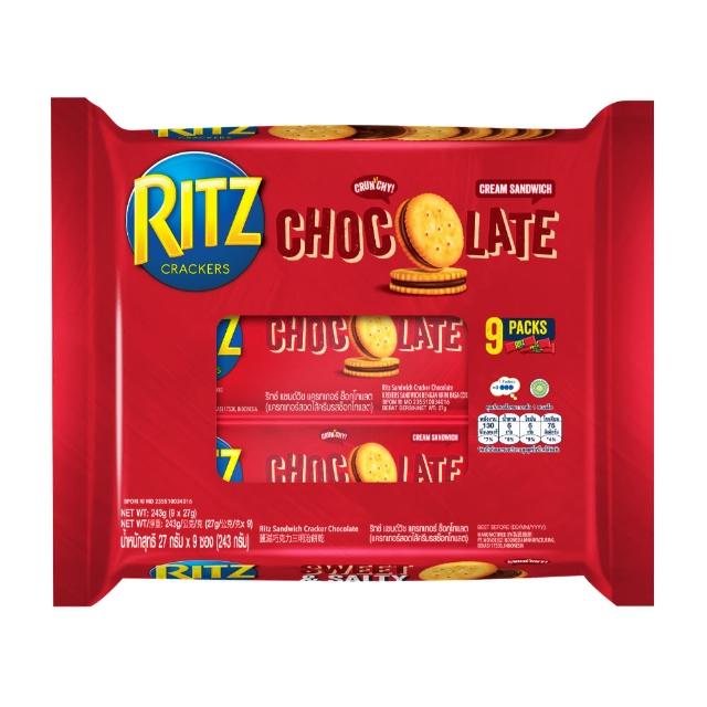 【RITZ 麗滋】三明治餅乾-隨手包系列 243g(起司/檸檬/巧克力)