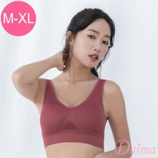 【Daima 黛瑪】3D透氣Bra T/無鋼圈內衣/運動內衣/內搭小背心/M-XL/大罩杯/美胸內衣(酒紅)