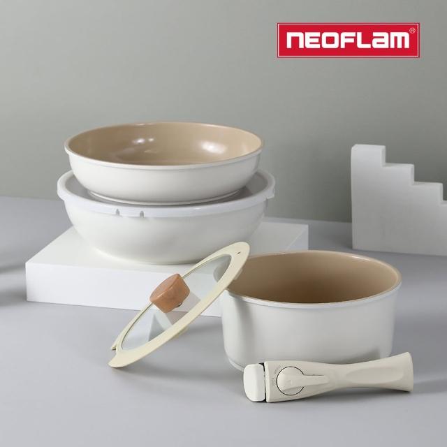 【NEOFLAM】FIKA Midas Plus陶瓷塗層鍋具7件組(IH適用/不挑爐具)