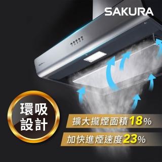 【櫻花】全省安裝80公分歐化除油煙機 環吸系列R3751L(櫻花官方直營)