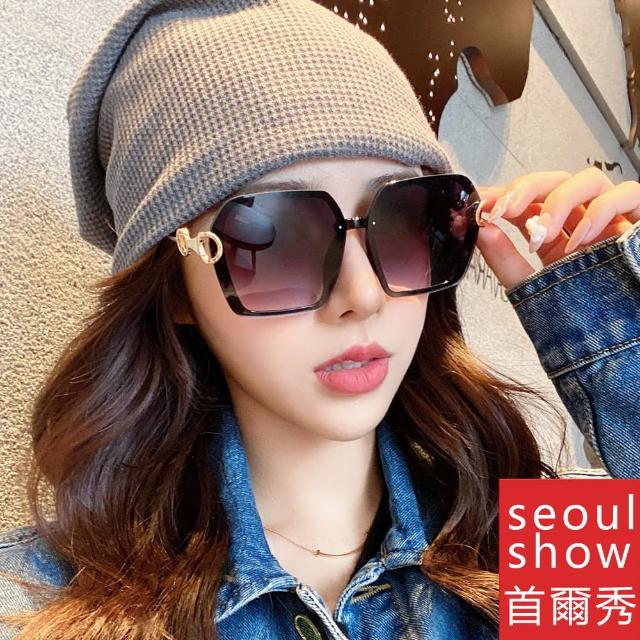 【Seoul Show 首爾秀】ins潮流內框金屬腿太陽眼鏡UV400墨鏡 6063(防曬遮陽)