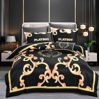 【PLAYBOY】珍珠絲緞兩用被床包組-特大