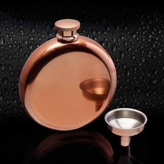 【KitchenCraft】漏斗+銅面隨行酒瓶(140ml)