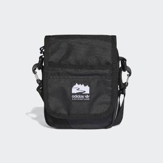 【adidas 愛迪達】ADVENTURE FLAP BAG SMALL 黑色 小包 斜背包(H22730)