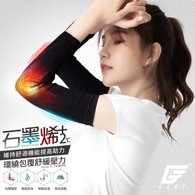 【GIAT 吉亞特】1雙組-石墨烯遠紅外線彈力護膝/護肘/護踝套(台灣製MIT/男女適用)