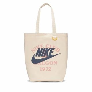 【NIKE 耐吉】拖特包 Heritage Tote 手提 男女款 單肩包 帆布包 大容量 手提 外出 淺褐 藍(DJ7376-120)