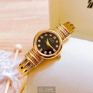 【ANNE KLEIN】ANNE KLEIN安妮克萊恩女錶型號AN00530(黑色錶面金色錶殼金色精鋼錶帶款)