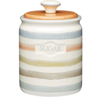 【KitchenCraft】砂糖陶製密封罐(復古條紋)