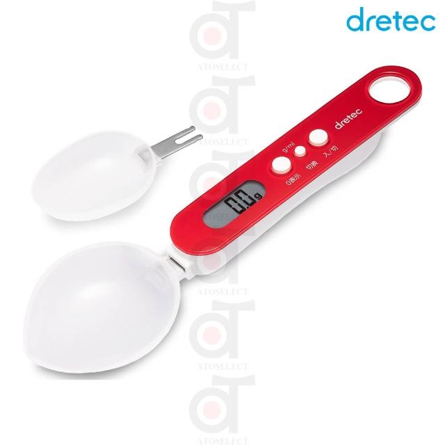 【DRETEC】日本 Dretec 微量湯匙型電子秤 附替換杓 紅白色(量匙 PS-032RD 非供交易使用)