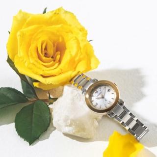 【CITIZEN 星辰】限量 xC系列 AFRIKA ROSE聯名 Good Times 黃玫瑰 電波對時光動能腕錶(ES9447-51A)