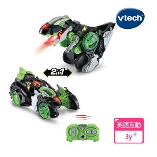 精選5款兒童遙控車推薦:從入門變形恐龍到超跑貨櫃車,爸媽選購一次看懂 3 Vtech 遙控聲光變形恐龍車 暴龍里奧 2合1變身設計