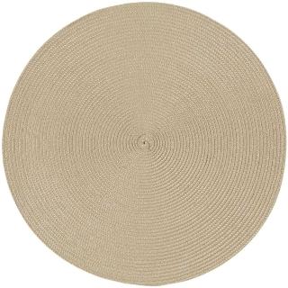 【NOW】素面織紋圓餐墊(淺棕)