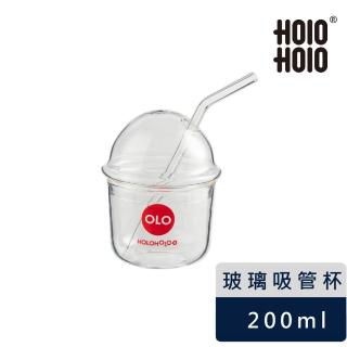 【Holoholo】BoBo Mini 玻璃吸管杯－小（200ml／紅色－表情款）