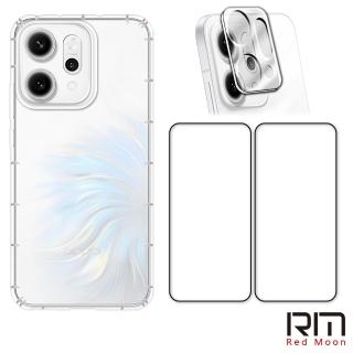 【RedMoon】OPPO Reno5 手機殼貼4件組 空壓殼-9H玻璃保貼2入+3D全包鏡頭貼