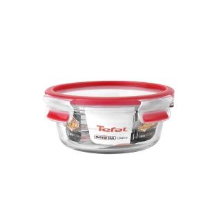 【Tefal 特福】新一代無縫膠圈密封防漏耐熱玻璃保鮮盒/便當盒_圓形600ML(膠條免拆洗)