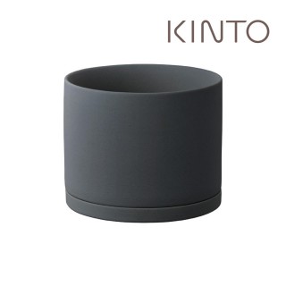 【Kinto】PLANT POT 191陶瓷花盆13.5cm-深灰