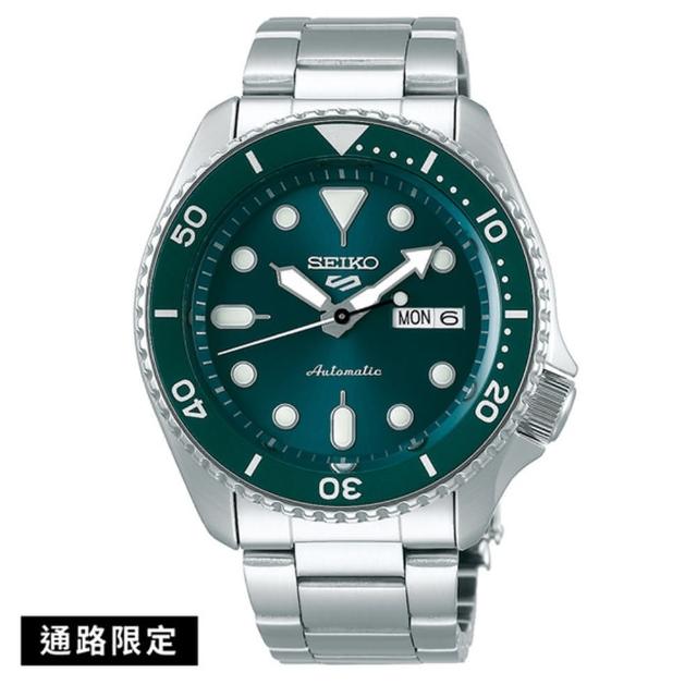【SEIKO 精工】5 Sports系列水鬼機械錶鋼帶錶42.5mm授權碼SK014/(藍/黑/綠/湖水綠/藍紅)618年中慶