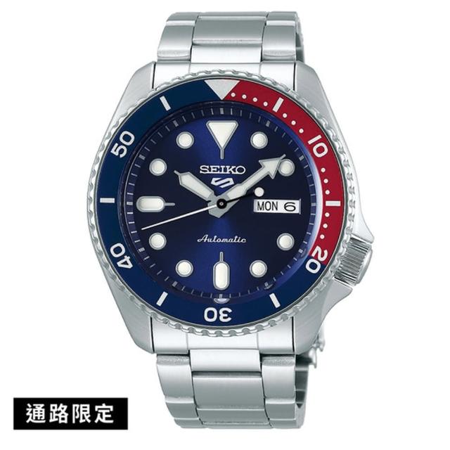 【SEIKO 精工】5 Sports系列水鬼機械錶鋼帶錶42.5mm授權碼SK014/(藍/黑/綠/湖水綠/藍紅)618年中慶