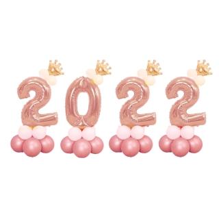 40吋玫瑰金色大數字跨年氣球球柱1組(生日氣球 派對 生日派對 派對氣球 生日佈置 跨年 氣球)