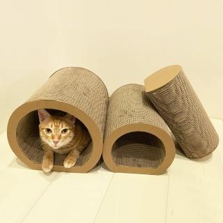 【貓本屋】隧道型貓抓板(三件套組)