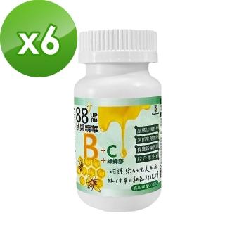 【宏醫生技】獨家升級88種蔬果酵素萃取B群+C+綠蜂膠30顆/瓶(6入組)