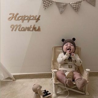 韓系森林風HAPPY MONTHS木質掛飾1組(生日氣球 派對 生日派對 生日佈置 氣球 森系)