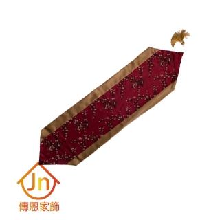 【J&N】梅花妮絲檯布38*130-紅色(1入)