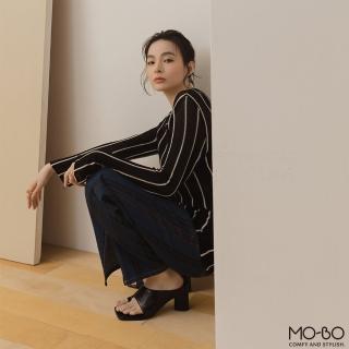 【MO-BO】悠悠自適條紋牛仔褲(褲子)