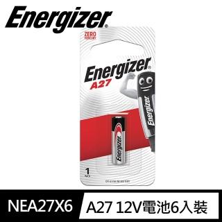 【Energizer 勁量】A27汽車搖控器電池 6入 吊卡裝(12V鹼性電池)