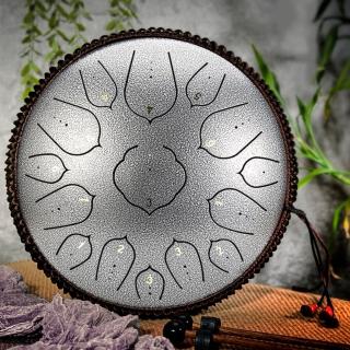 【美佳音樂】14吋15音D調 全新碳鋼/加厚鼓體 空明鼓 空靈鼓-仿古銀(鋼舌鼓/忘憂鼓/附鼓包)