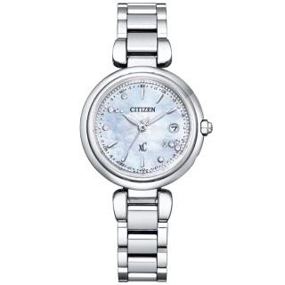 【CITIZEN 星辰】xC系列 鈦金屬 萬年曆 電波對時光動能真鑽腕錶(ES9461-51W)