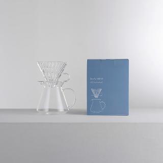 【HARIO】SIMPLY V60清澈玻璃手沖組合(清澈透亮的手沖組合)